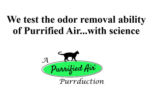 How Purrified Air eliminates litter box odor. See this video test.