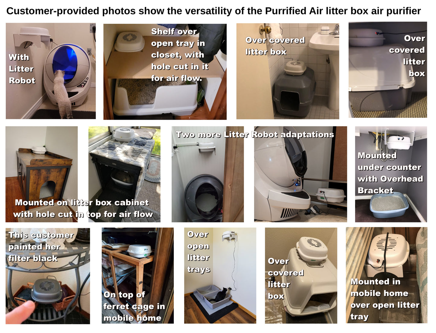 Air Purifier + Overhead Mounting Bracket Bundle - Purrified Air