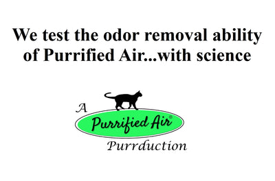 How Purrified Air eliminates litter box odor. See this video test.