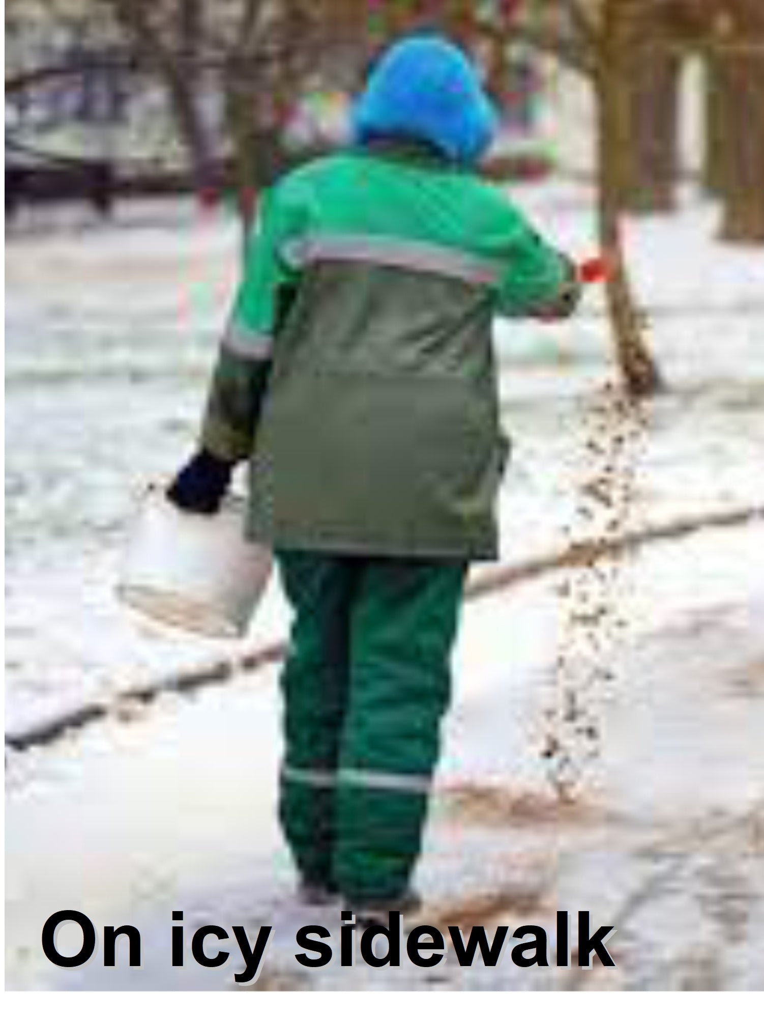 Zeolite for icy sidewalks