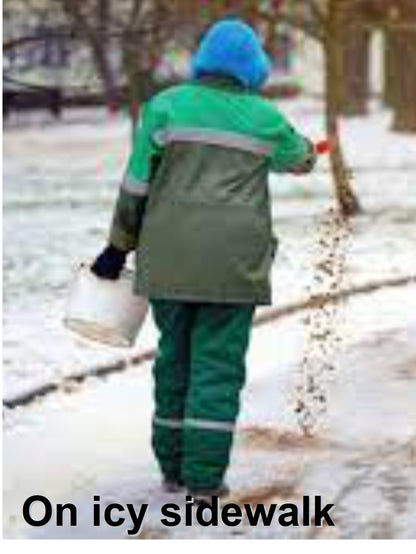 Zeolite for icy sidewalks