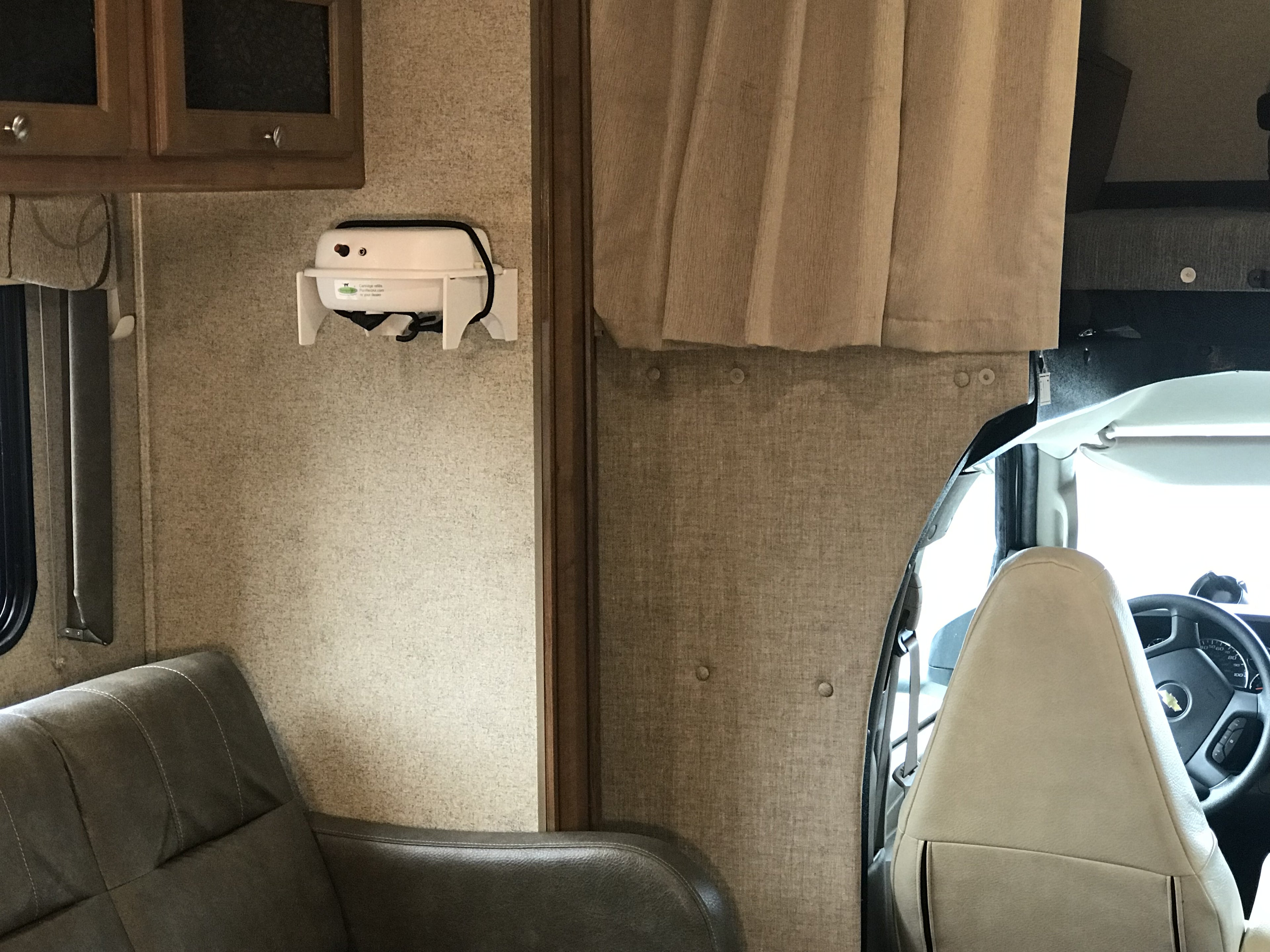 RV placement of of Purrified Air filter