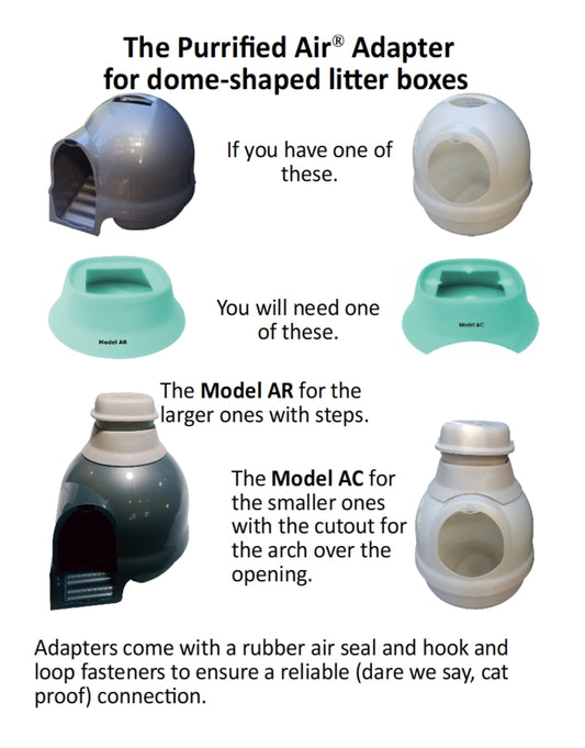 Adapter for Purrified Air filter for Dome-Shaped Litter Box Covers - Purrified Air, Pet odor control - cat odor and litter box air filter, Purrified Air  - Purrified Air, Purrified Air  Purrified Air