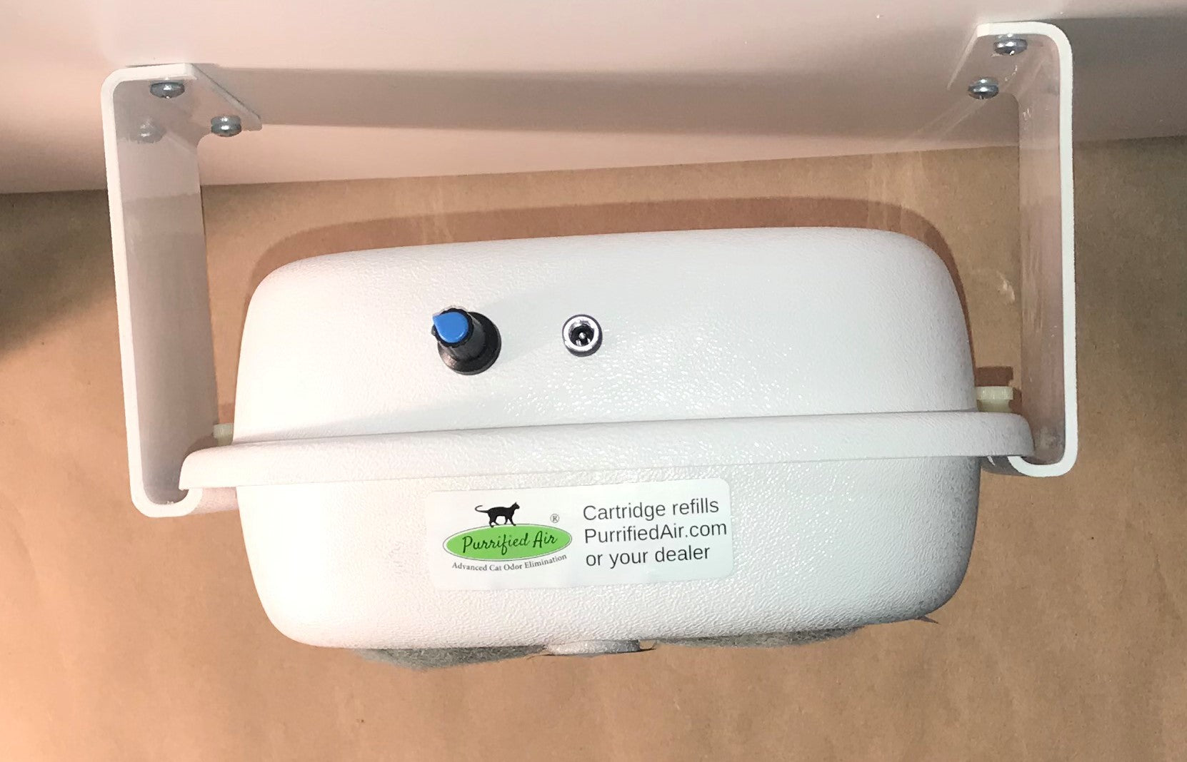 Overhead Mounting Bracket - Purrified Air,  - cat odor and litter box air filter, Purrified Air  - Purrified Air, Purrified Air  Purrified Air